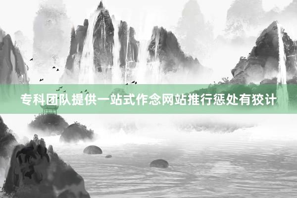 专科团队提供一站式作念网站推行惩处有狡计